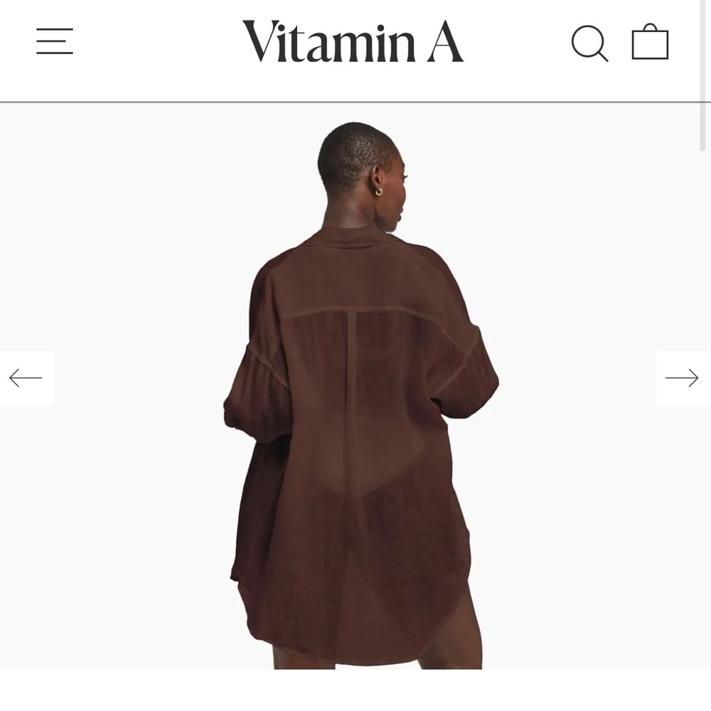 NWT Vitamin A 100% Linen Cover up